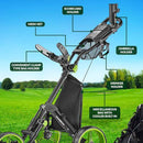 CaddyTek Explorer V8 4-Wheel Golf Push Cart – Grey/Red