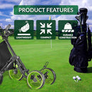 CaddyTek Explorer V8 4-Wheel Golf Push Cart – Grey/Red