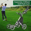 Caddytek Explorer V8 Compact 4-Wheel Push Golf Trolley – Silver