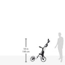 Caddytek Explorer V8 Compact 4-Wheel Push Golf Trolley – Silver