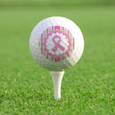 CafePress Breast Cancer Pink Striped Ribbon Golf Balls (Pk O Novelty Golf Balls (Pk of 6)