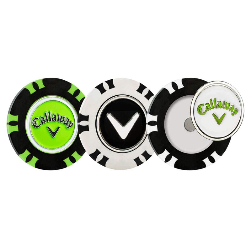 Callaway Golf Dual-Mark Poker Chip Ball Marker Pack of 3