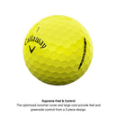 Callaway Golf ERC Soft Golf Ball 2023, Yellow, one dozen