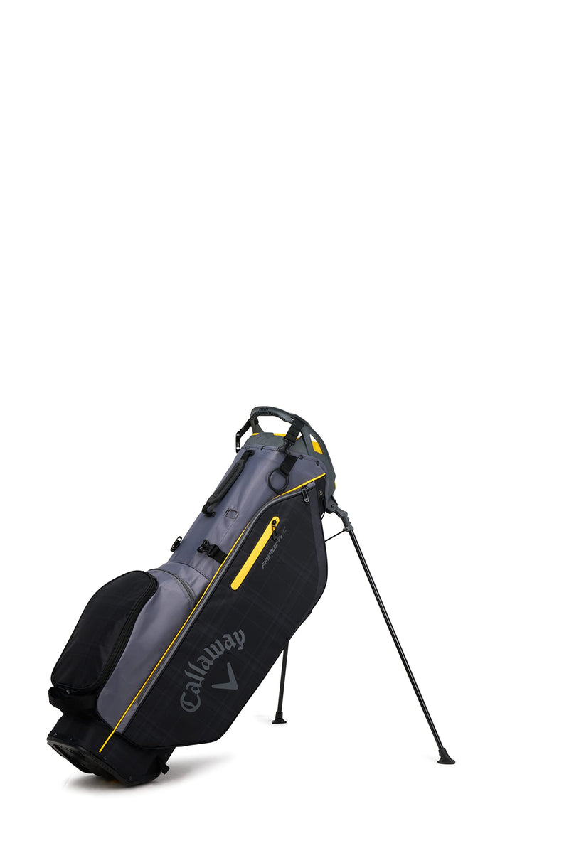 Callaway Golf Fairway C Lightweight Stand Bag (2023 version),Graphite/Black Plaid/Golden Rod