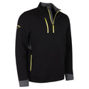 Callaway Golf Mens Midweight Textured Sweater - Caviar/Yellow Plum