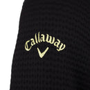 Callaway Golf Mens Midweight Textured Sweater - Caviar/Yellow Plum