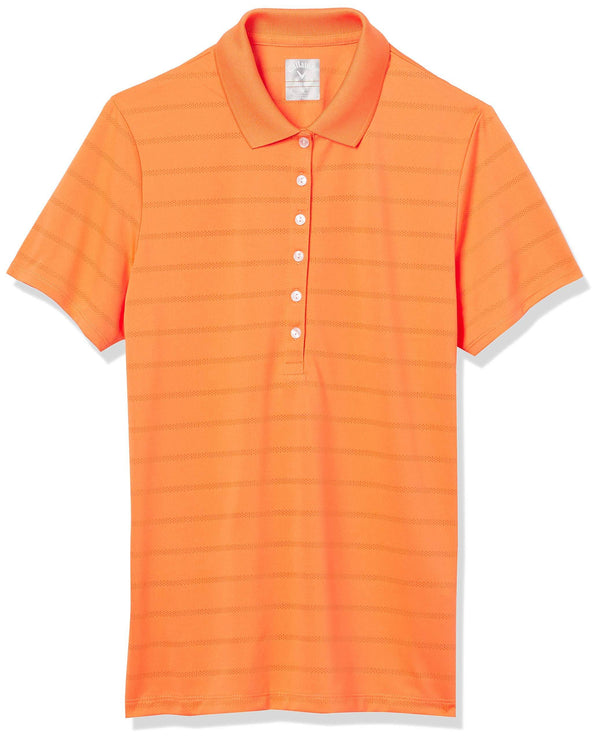 Callaway Women's Short Sleeve Opti Polo golf shirts, Carrot