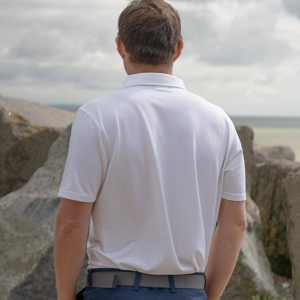 calvin klein white dress shirt Men's Linen Cotton Short Sleeve Button-Down in Brilliant Features a point collar and a button closure along the front Calvin Klein Mixed Media Point