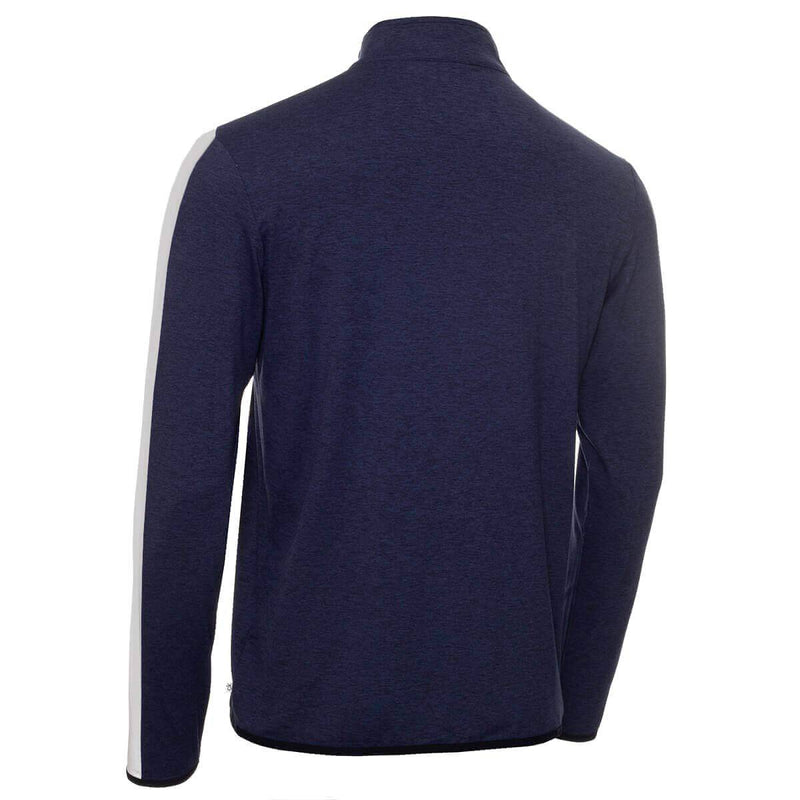 Calvin Klein Mens Striped Sleeve Newport Sweater - Navy/White