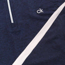 Calvin Klein Mens Striped Sleeve Newport Sweater - Navy/White