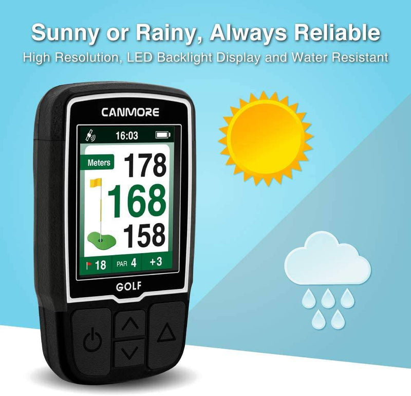 CANMORE HG200 Handheld Golf GPS & Case - Essential Golf Course Data and Score Sheet - Minimalist & User Friendly - 41,000+ Free Courses Worldwide and Growing - 4ATM Waterproof - 1-Year Warranty