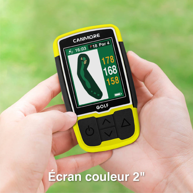 CANMORE HG200 Plus Golf GPS - Easy-to-Read Color preloaded 41,000 Course map Worldwide Shape of The Green and The Fairway- Water Resistant- 1-Year Warranty