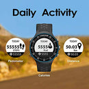 CANMORE TW410G Golf GPS Watch with Step Tracking - 41,000+ Free Worldwide Golf Courses Preloaded - Minimalist & User Friendly (Blue)