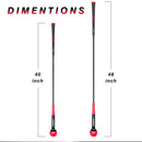CHAMPKEY Golf Swing Trainer - Tempo & Flexibility Training Aids Warm-Up Stick Ideal for Golf Indoor & Outdoor Practice (Red, 48 Inches)
