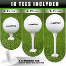 CHAMPKEY Premium Synthetic Turf Golf Hitting Mat | Heavy Duty Rubber Base Golf Practice Mat | Come with 1 Rubber Tee and 9 Plastic Tees