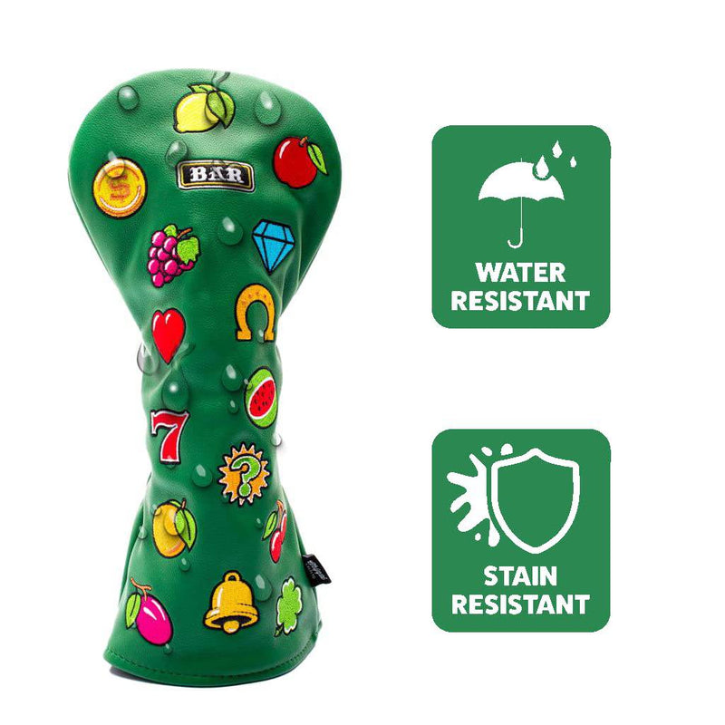 Viva Las Vegas Novelty Golf Driver Head Cover (Driver Head Cover) - PU Leather Golf Club Headcover For Drivers, Fairway Woods & Hybrid Woods, Fits All Major Brands, Waterproof - By Chippi Golf