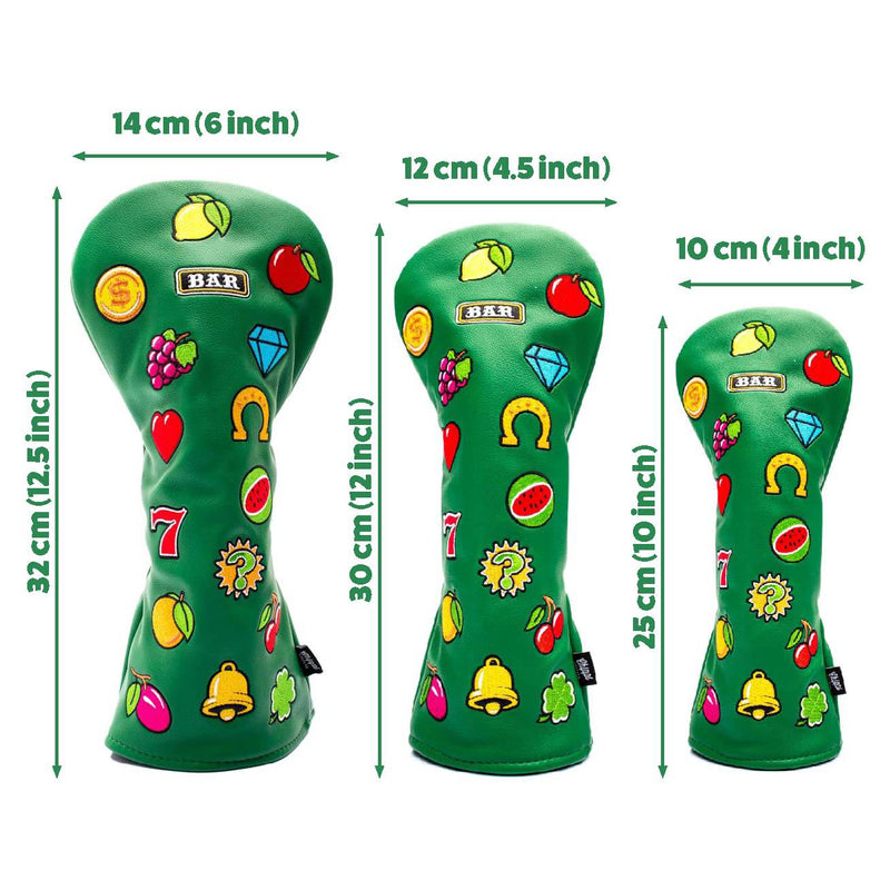 Viva Las Vegas Novelty Golf Driver Head Cover (Driver Head Cover) - PU Leather Golf Club Headcover For Drivers, Fairway Woods & Hybrid Woods, Fits All Major Brands, Waterproof - By Chippi Golf