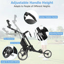COSTWAY Lightweight 3-Wheel Golf Trolley – Grey
