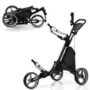 COSTWAY Lightweight 3-Wheel Golf Trolley – Grey