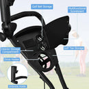 COSTWAY 3-Wheel Folding Golf Trolley – Blue