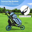 COSTWAY 3-Wheel Folding Golf Trolley – Blue