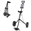 COSTWAY Lightweight Folding Golf Trolley – Black