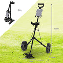 COSTWAY Lightweight Folding Golf Trolley – Black
