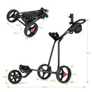 COSTWAY 3-Wheel Folding Golf Cart – Lightweight & Compact