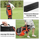 COSTWAY Golf Cart Bag with 14 Way Dividers, 7 Pockets, Rain Cover and Shoulder Strap, Lightweight Golf Clubs Strorage Bags for Men & Women (Black + Red)