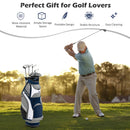 COSTWAY Golf Cart Bag with 14 Way Dividers, 7 Pockets, Rain Cover and Shoulder Strap, Lightweight Golf Clubs Strorage Bags for Men & Women (Navy + Grey)