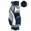 COSTWAY Golf Cart Bag with 14 Way Dividers, 7 Pockets, Rain Cover and Shoulder Strap, Lightweight Golf Clubs Strorage Bags for Men & Women (Navy + Grey)