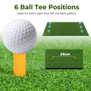 COSTWAY Golf Hitting Mat, 5 x 3 FT/5 x 4 FT Artificial Turf Mat with 2 Rubber Tees and 2 Alignment Sticks, Golf Training Mat for Home Backyard Garage (152 x 92 cm,28mm thick)