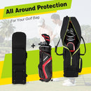 COSTWAY Soft-Sided Golf Travel Bag with Wheels & Lock