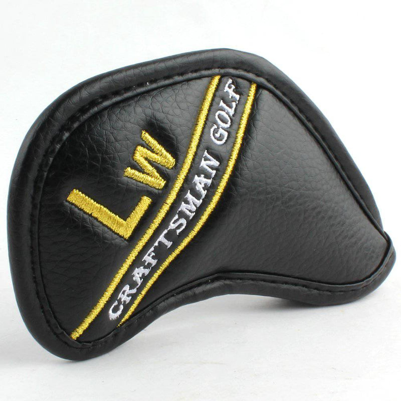12pcs Black Synthetic Leather Golf Iron Head Covers Set Headcover with Colorful Number Embroideried,easily get the needed iron For Callaway, Ping, Taylormade, Cobra