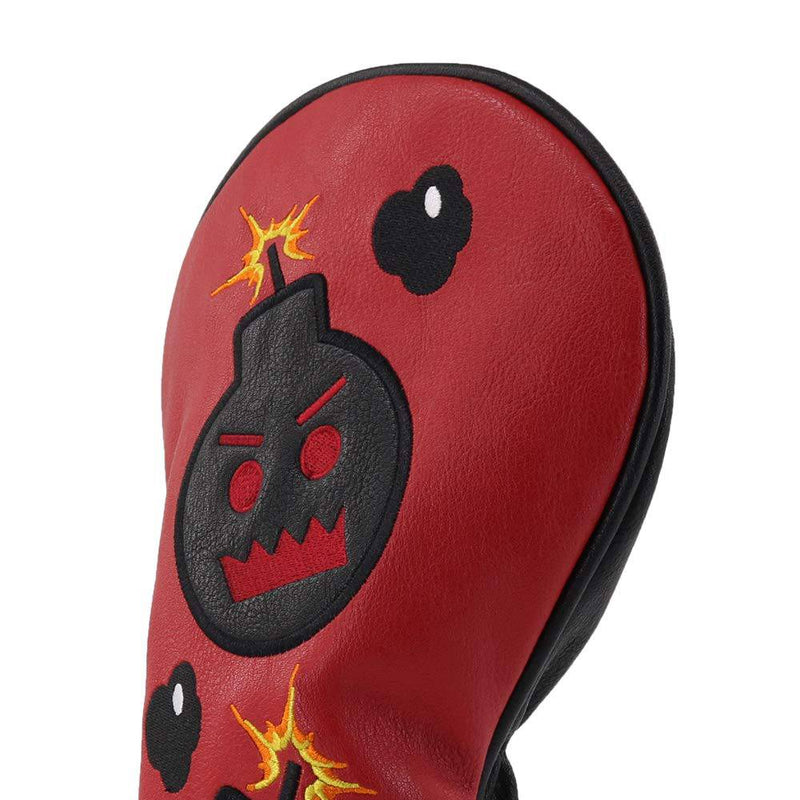 Craftsman Golf Bomb Red & Black Driver Headcover PU Leather Golf Clubs Head Covers (Driver Cover