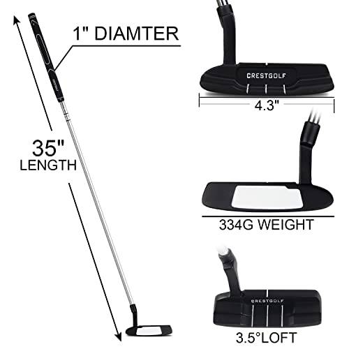 CRESTGOLF Golf Putter For Men Golf Blade Putter Insert Right Handed Golf Clubs -35inches