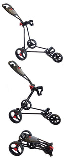 Cruiser Golf CR-4 Deluxe 3-Wheel Push Trolley – Black