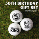 50th Birthday Gifts Golf Balls Set for Men or Him, Perfect for Dad, Husband, Grandpa, Golfers, Golf Lovers for Birthday & Father's Day