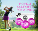 CybGene Golf Gifts for Women Unique, Personalised Coloured Golf Balls, Cool Accessories for Golfers, Golf Lovers, for Birthday and Christmas