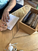 Golf Scorecard Collection Box - Holds Scorecards, Photos, Keepsakes, Yardage Books | Golf Storage Box with 5 Dividers to Organize and Display Golf Score Cards and Accessories Perfect Unique Golf Gift