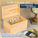 Golf Scorecard Collection Box - Holds Scorecards, Photos, Keepsakes, Yardage Books | Golf Storage Box with 5 Dividers to Organize and Display Golf Score Cards and Accessories Perfect Unique Golf Gift