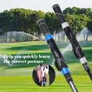 DALAETUS 2 Pcs Golf Grip Training Aids, Golf Swing Trainer Grip, Arm Band Swing Posture Correction Practice Alignment Golf Assistant for Golf Beginner Men Women Kids(Blue&Grey)