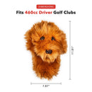 Daphne's Doodle Dog Driver/Fairway Wood Head Cover - Brown
