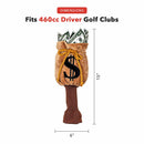 Daphne's Headcovers Money Bag Golf Headcover - Fits Up to 460cc Driver - Soft Weather-Resistant Fur