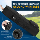 DAREKUKU Foldable Golf Travel Bag with Wheels – Black