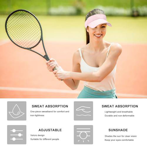 DAWRIS Sun Visors for Women, Pub Golf Visor Golf Cap Women's Visors, Pink Sun Visor Hat Running Visor Women's Hats & Caps, Sun Hat Golf Hats Caps for Women, Golf Caps for Men (Pink)
