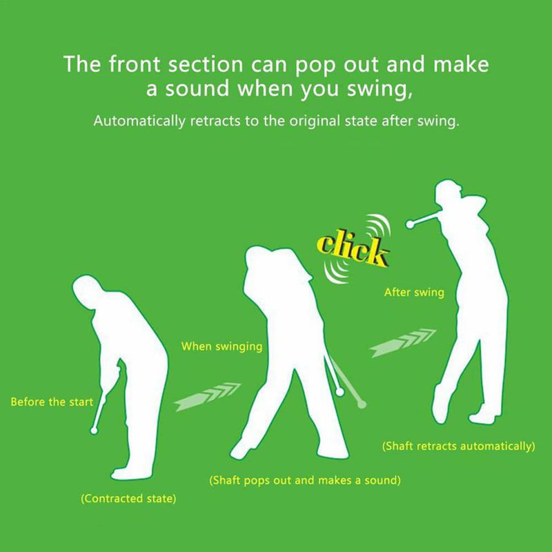 DcnrInsr Golf Swing Practice Stick Telescopic Golf Swing Trainer Golf Swing Master Training Aid Golf Practice Posture Corrector