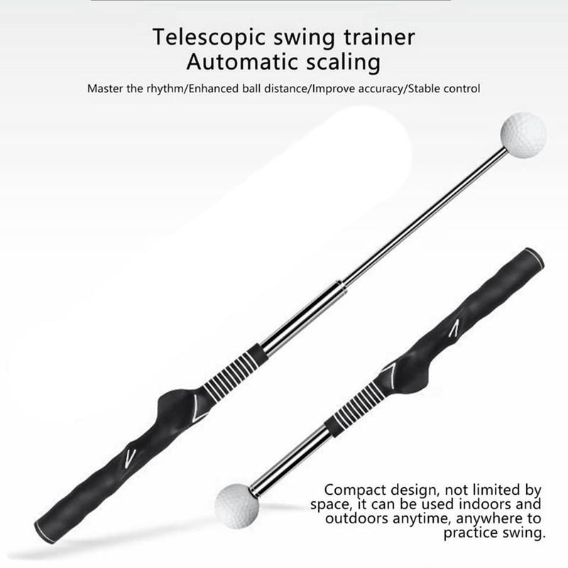 DcnrInsr Golf Swing Practice Stick Telescopic Golf Swing Trainer Golf Swing Master Training Aid Golf Practice Posture Corrector