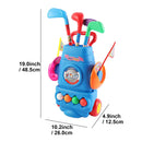 deAO Young Golfers Fun Beginners Set Kit for 3-10 YEAR OLDS, Kids – Golf Clubs, Cart, Holes and Play Balls Included