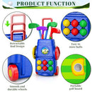 Doloowee Kids Golf Clubs, Toddler Golf Set with 6 Balls, 4 golf clubs, 1 Cornhole Board & Putting Mat, Kids Golf Set Mini Golf Set Toddler Toys Gift for 3 4 5 6 7 8 9Years Old Boys Girls